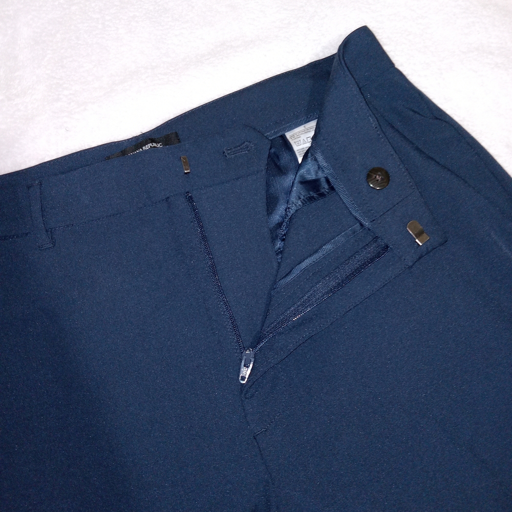 NWT Banana Republic Sculpted Stretch High Rise Straight Pants Sz 6 Prep Navy $90 - Picture 8 of 15